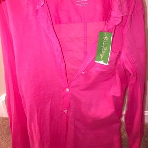 Lilly Pulitzer pink button up